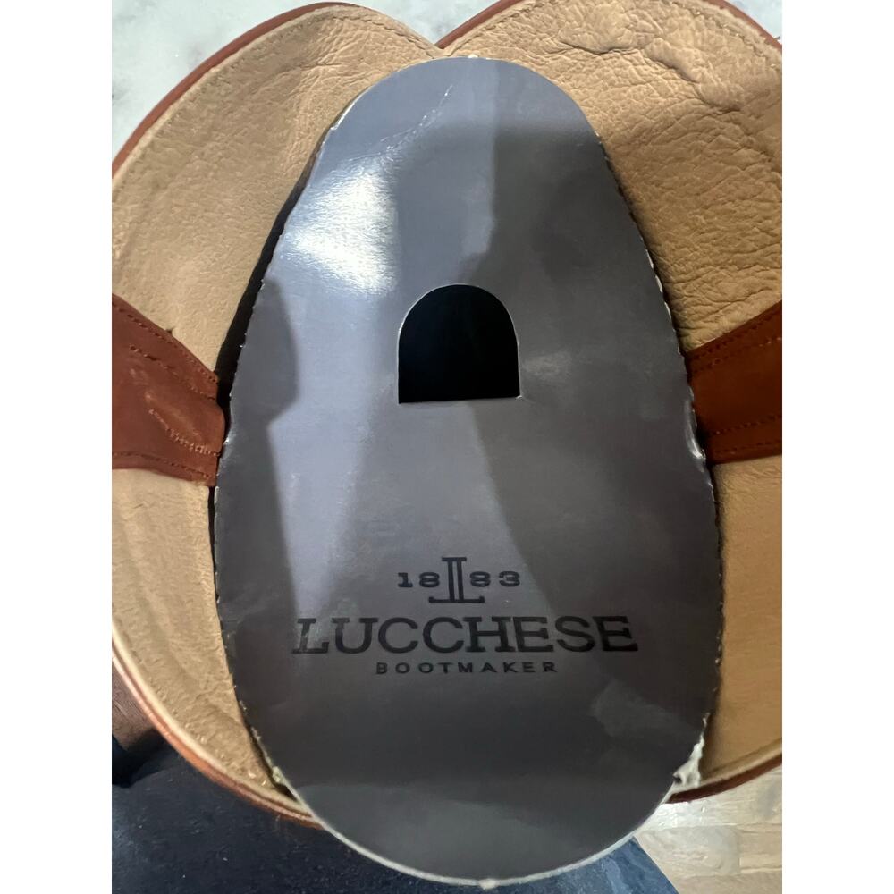 Lucchese Men’s Cognac Cowhide Ranch Hand Roper Boots 2031 Size 11.5D Mexico - Picture 7 of 16